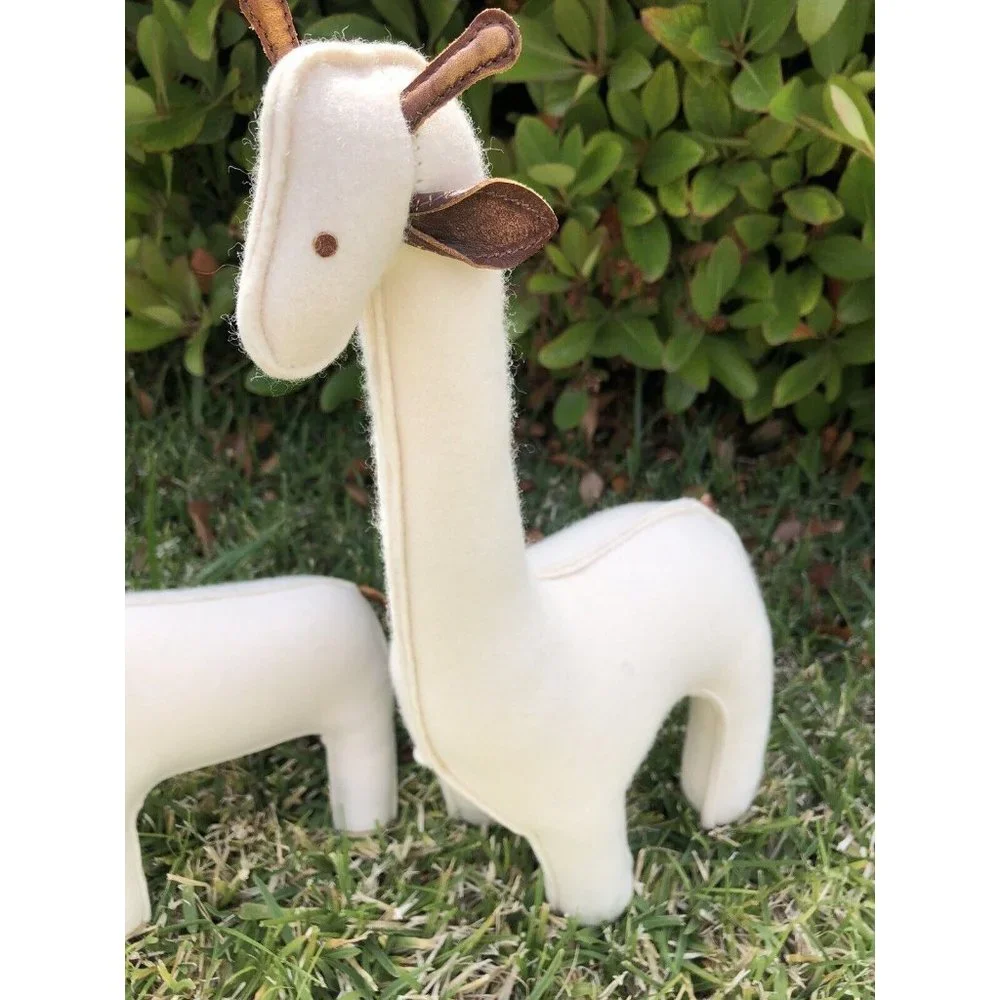 Baby Luxury Nursery Felt Animal Bookend Elephant Giraffe RH Restoration Hardware - Picture 3 of 5